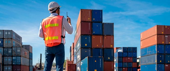 Como cotar seguro de operador portuário? Na imagem, homem trabalhando após cotar seguro com empresa online especializada neste ramo