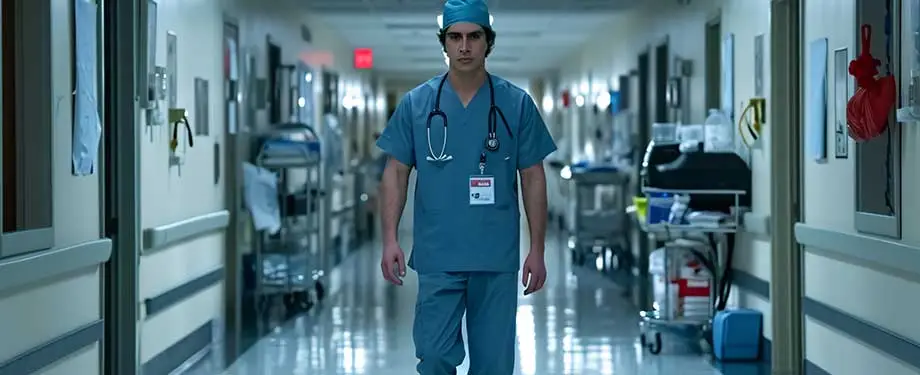 Como funciona o seguro em caso de sinistro? Na imagem, médico em hospital vai acionar o seguro de responsabilidade civil para médico após ocorrência de sinistro