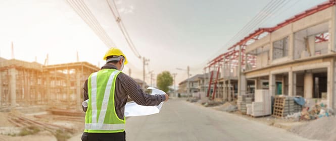 Seguro para construção civil é obrigatório? Na imagem, trabalhador de construção civil protegido por seguro