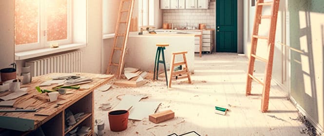 Qual o valor do seguro de obras e reformas? Na imagem, case em reforma em alusão à necessidade de proteção contra imprevistos